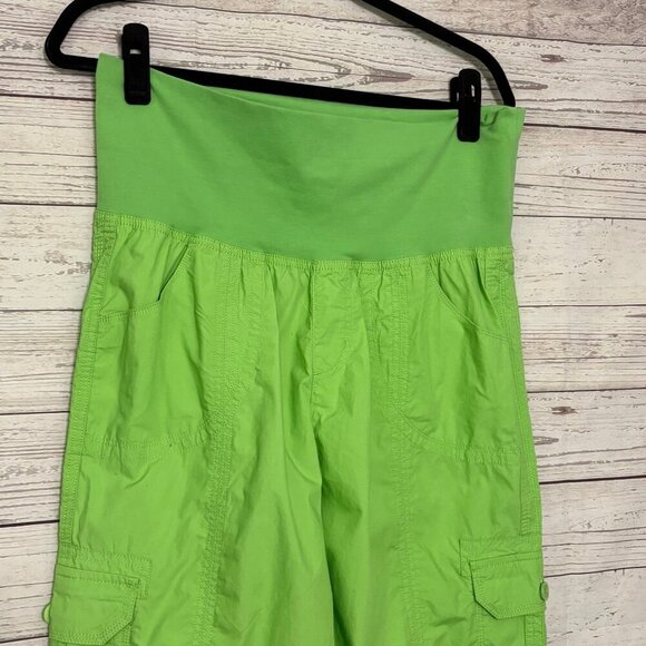 NWT Calvin Klein Performance Maternity Convertible Cargo Pants Neon Green Large - Picture 3 of 7